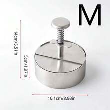 1pc Stainless Steel Rice And Vegetable Roll Mould Cold Dish Cake Mould Round Household Cooking Sushi Meat Cake Mould - Multicolor - View 8