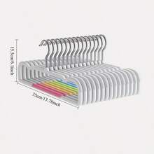 20 UNIDADES Percha antideslizante, Percha universal para pantalones húmedos y secos, Puede ayudarte a organizar mejor tu armario, Suministros de secado, Suministros de almacenamiento del hogar, Decoraciones de la habitación, Perchas de exhibición de armarios - Multicolor - Ver 4
