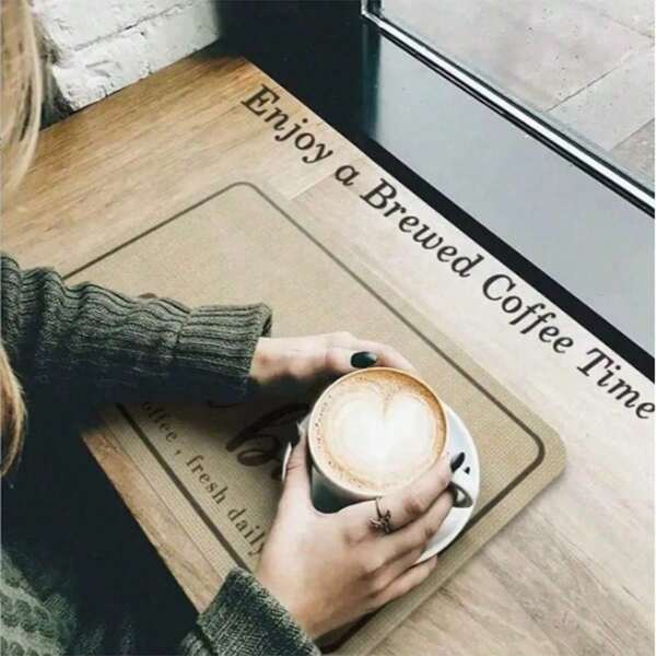 1pc Kitchen Drain Mat Absorbent Coffee Mat, Dish Drying Mat For Kitche Coffee Machine Coffee Pot, Insulated Anti-Scald Placemat Coffee Bar Accessories