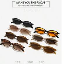 LANTEEM 1 Stück modische kleine ovale Rahmen Brille, vielseitig einsetzbar, Vintage Damen Brille als Reise, Urlaub und Strand Accessoire