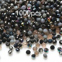 200 piezas de cuentas redondas de vidrio verde de 4mm para hacer joyas y manualidades DIY