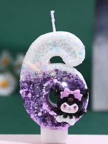 Sanrio 银白玉桂狗主题创意数字蜡烛氛围卡通生日派对蛋糕