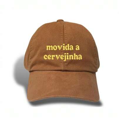 Boné Dad Hat Unissex em Sarja 100% Algodão Aba Curva Personalizado Movida a cervejinha