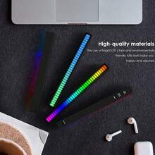 Hot Cool Soulpunk RGB Rechargeable Sound Control Light, Voice-Activated Pickup Music Rhythm Lights, Ambient Light, For Car, Gaming Room Decorations(4Pack) - 4Pack-Black(Ứng dụng) - Xem 8