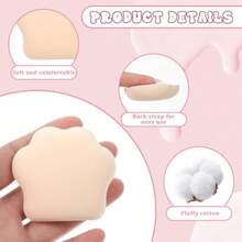 LZ4 PCS Cute Powder Puff Cat Paw Cushion Makeup Powder Puff Soft Cat Paw  Sponges Cushion Makeup Sponge Face Powder Puffs For Womeng80001 - như hình ảnh - Xem 3