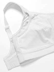 Wingslove Adjustable Wide Strap Plus Size Wireless Sports Bra, High Support Suitable For Large Bust, Perfect For Yoga And Workout - White - View 8
