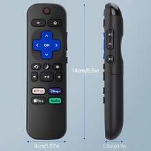 Reemplazo de control remoto para Roku-TV, compatible con televisores inteligentes de la serie Rok Hisense/Onn/Sharp - Negro - Ver 3