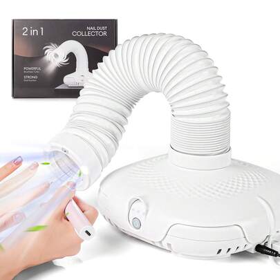  Foreverlily 130W Nail Dust Collector 13000rpm Speed Machine Nail Dust Vacuum Cleaner With Powerful Suction Extractor Fan For Manicure, Professional Nail Filter For Nail Art