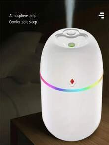 1pc Lucky Color USB Humidifier With Mist Function, Anti-Allergy Atmosphere Light, Suitable For Bedroom, Living Room, Desk, Car - Light Beige, Long-Lasting Mist, Night Light, Auto Shut-Off, Large Mist Volume, Desktop Humidifier | Decorative Light Strip | - Multicolor - View 8