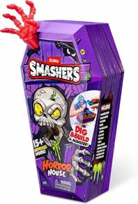 ZURU ZURU SMASHERS Horror Coffin Blind Box - 15+ Mystery Surprises Dig Kit | Figurka potwora do zbudowania + narzędzia (z przerażającym wystającym pakietem dłoni) Seria 1 Kolekcjonerska