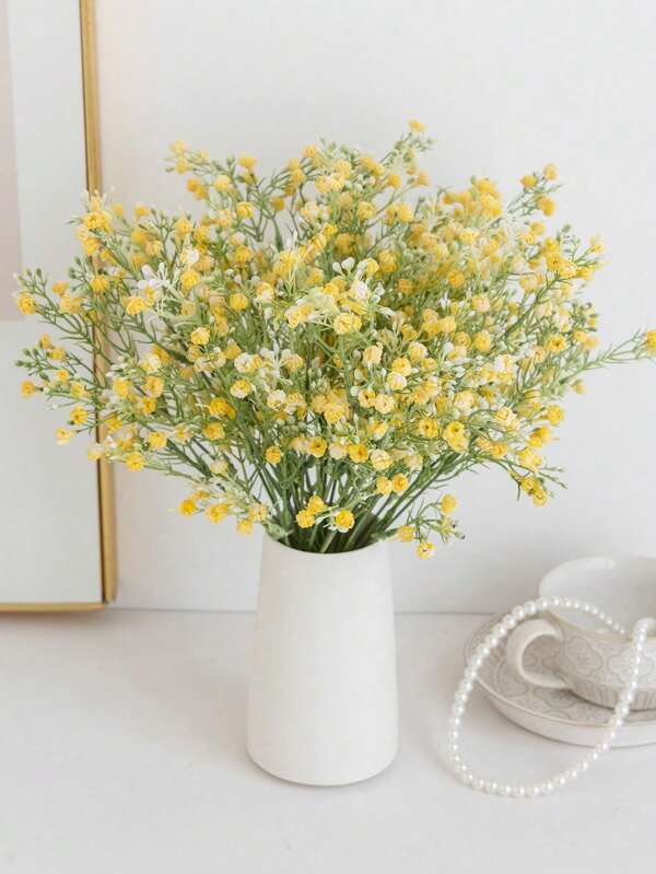 6 peças Simulado Planta Verde Buquê de Lavanda Jardim ao Ar Livre Festa de Aniversário Cena de Reunião Layout Cesta de Flores de Casamento Buquê de Noiva Casa Jantar Sala de Estar Quarto Decoração de Peitoril de Janela Vaso Enfeites Decoração de Ano Novo Jardim ao Ar Livre Escola Temporada