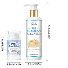 2 pièces Ensemble de Shampooing pour Chien et Crème pour Coussinets | Purement Naturel, Crème Apaisante à Lécher Contenant de l'Huile de Noix de Coco et du Beurre de Karité | Crème Hydratante pour Coussinets et Baume pour le Nez, Spécialement Conçus pour les Coussinets et Nez Secs et Gercés