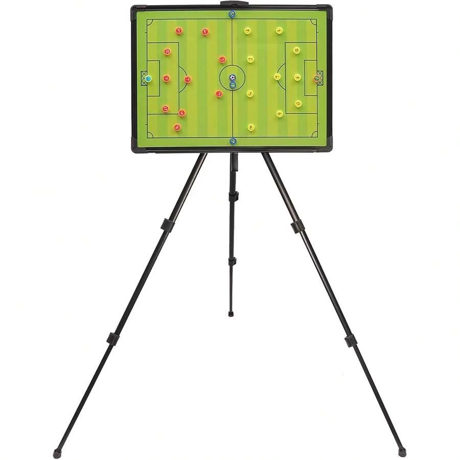 SHZICMY Soccer Ing Board With Stand Portable Tactical Display Board Magnetic Soccer  Clipboard With Triangle Bracket And Portable Backpack 23.6 X 17.7in - Green and Black - View 1