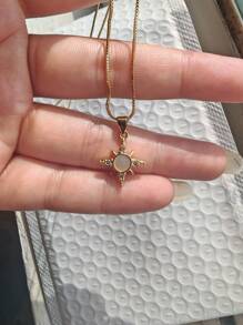 Colar com pingente de estrela com strass incrustado, moderno e elegante, acessório de pescoço feminino versátil