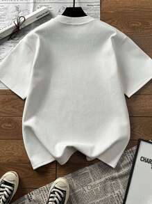 Dog Print Short Sleeve T-Shirt For Women, Casual Oversized Korean Style Tops For Summer