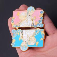 1 Stück universelle Anime-Film Cosplay Trauerbegleiter Frilish Emaille Metall Anstecknadel, dekoratives Accessoire für Tasche/Kleidung, Valentinstag Geschenk für Paare
