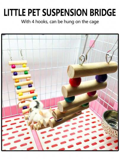 Small Pet Suspension Bridge For Hamster, Parrot Swing, Flying Squirrel Ladder, Climbing Stairs And Cloud Ladder