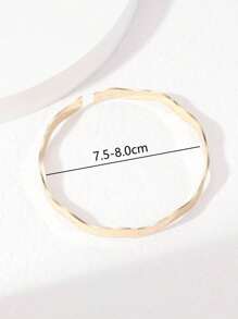1pc Copper Plated Crystal Flower & Glass Bead Anklet Suitable For Women's Vacation And Daily Wear