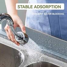 Protège-éclaboussures en silicone avec ventouses - barrière d'eau pour cuisine, laboratoire et bacs à vaisselle