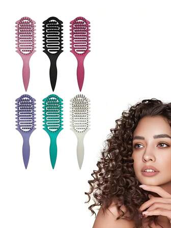 فرشاة لتحديد التجعيد 1 قطعة ، فرشاة شعر مجعد لتحديد التجعيد ، فرشاة مع شوكات لتحديد التجعيد والتصفيف ، مع أسنان تنظيف ، فرشاة شعر قابلة للتشابك لتشكيل وتحديد التجعيد للنساء والرجال بسحب أقل وفصل التجعيد, مغلفة في علبة كهدية لعيد الأم أو الصديقة/الأسرة ، فرشاة شعر ، مشط ، أدوات شعر ، منتجات وإكسسوارات شعر لصالون الحلاقة والتجميل والسفر الضرورية