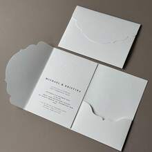 10/20/25pcs Tri-Fold Pocket Wedding Invitation Covers, Engagement, 15th Birthday, Christening Simple Invitation Envelopes, DIY Invitations, 5*7 Inch Invitations, Pocket Invitations, Customized Invitations, New Design Covers