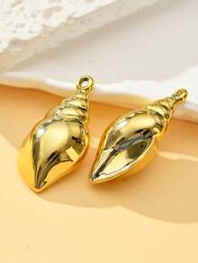 2/5/10 件时尚镀金亚克力海洋风格海星、贝壳、扇贝吊坠，适合 DIY 珠宝制作项链、耳环、钥匙扣，适合送给家人、情侣、朋友、情人节的礼物