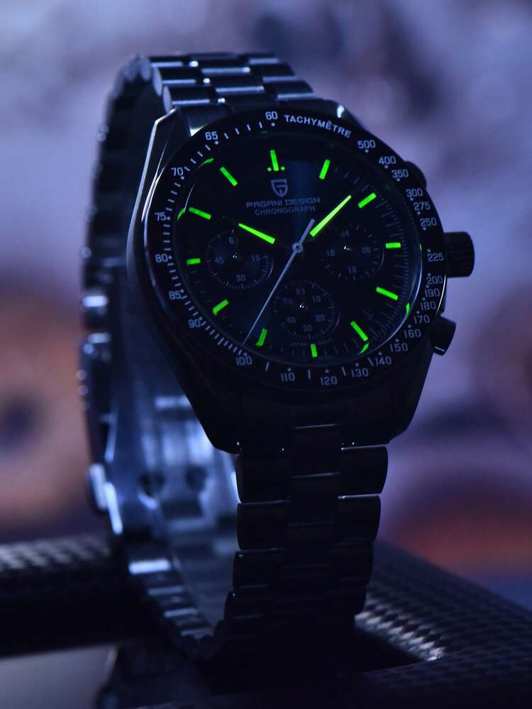 PAGANI DESIGN 1701 Moon Men's Chronograph Quartz Watches Japan