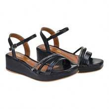 Flatform Flip Flop Sandals Platform Casual Fashion - 黑色 - 查看 3