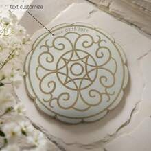 [Customize]1pc Customized Cup Mats With Patterns Custom Name Custom Date Laser Engraving Can Be Used As A Coaster Suitable For Family Placement Holiday Gift - Multicolor - View 1