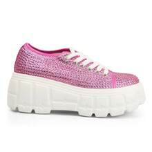 So Me Deirdre Chunky Rhinestone Vibrant Women's Festival Y2K Platform Sneakers  Y2K  Street   Holiday  School  Vacation  Party  Office    Spring / Summer - 粉色 - 查看 5