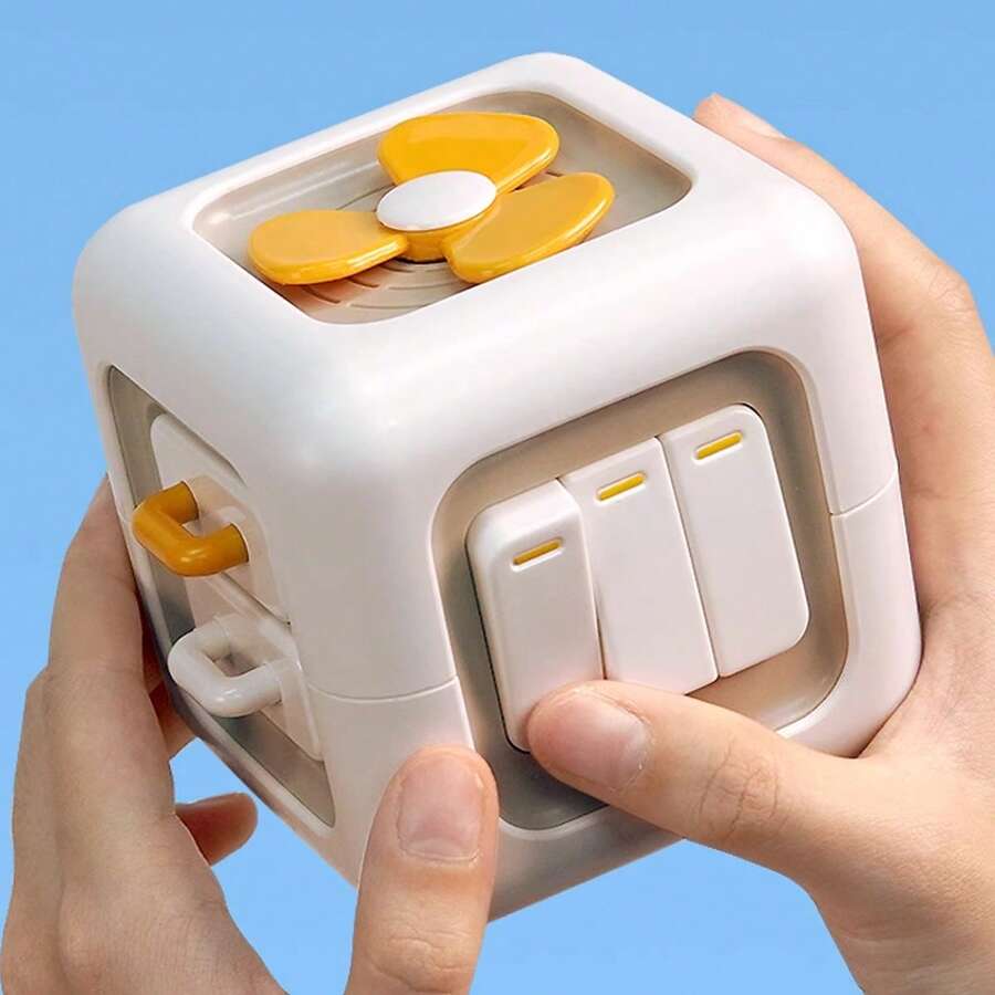 6合1蒙特梭利立方体玩具感官忙碌板婴儿练习技能抽屉立方体坐立不安教育玩具适合男孩女孩学校，学生，文具，学校用品，蒙特梭利玩具，忙碌板，蒙特梭利