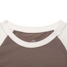 Nike 女款 AS W NSW NK CHLL KNT TEE RGLN 短袖 T 恤针织圆领 T 恤 THV4993-134 - 棕色 - 查看 3