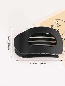 6 件经典纯色扁平椭圆形大发夹，精致设计，适合盘发、发髻、马尾辫，日常休闲、运动、购物、派对、通勤，多功能发饰，感恩节、情人节、生日、爪夹、发夹、发夹、发夹、鳄鱼发夹、学校用品的理想礼物