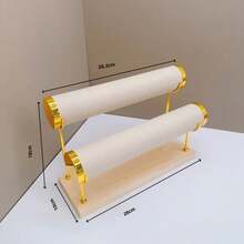 Soporte de Joyería Desmontable con Bandeja de Madera para Exhibición de Joyería - beige 1c - Ver 8