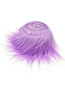 Tira de tela de piel de felpa artificial - Pelo rizado recortado previamente para barbas de gnomos, disfraces de cosplay y decoraciones, para decorar el dobladillo de faldas, material de ribete de piel artificial