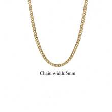 1pc Hot Classic Stainless Steel Chain Necklace For Men