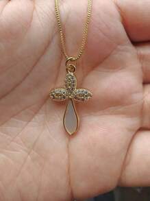 Exquisito e Fashion Colar Pingente Incrustado de Strass para Colares Casuais e de Alta Gama de Mulheres