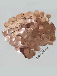 1套/30克，1厘米/1.5厘米PET五彩纸屑抛洒，派对装饰用彩色纸屑，金属圆形场景装饰，派对用品，气球装饰，婚礼派对，生日派对主题桌面装饰