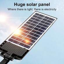 Super Bright Solar Lights Outdoor External Solar Lamp Motion Sensor Remote Control Solar Powered Spotlight Lamp Wall Street Lamp - Black - View 6