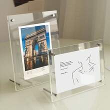 Acrylic Photo Frame 5"/6"/7"/8"/10"/A5/A4 Photo Frame Certificate Camping Poster Display Stand Rectangle Paper Holder Desktop Decoration - Clear - View 5