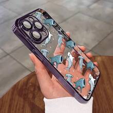 Funda protectora de alta calidad para teléfono Shark, suave al tacto, compatible con series de for  16/15/14/13/12/11, protege la lente de la cámara, siete colores, transparente, ligera, absorbente de impactos, duradera y elegante. - Multicolor - Ver 1