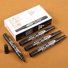 5/3 buah Spidol Kepala Besar Tinta Hitam Spidol Minyak Kepala Panjang Spidol Logistik Cepat Kering Tahan Air Tinta Minyak Tidak Pudar Tersedia Berbagai Warna. - Hitam - View 8