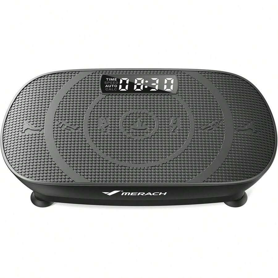 MERACH Vibration Plate, Quiet Compact Vibrating Plate Exercise Machine For Shaping And Relaxation , Auto Or Manual Speed Control, Comfortable Silicone Pad, LED Display - View 1