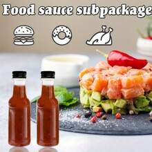 20 个 50 毫升小型派对瓶，带黑色螺旋盖和迷你喷雾器，透明塑料饮料容器，用于酒、魔术、食品酱料包装 - 彩色 - 查看 2