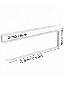 1pc Kitchen Roll Rack Under Cabinet, No Drilling Required, Space Saving, Modern Stainless Steel Tissue Holder, Forged Iron, Thickened Flat Wire, Round Edge And High Hook Design