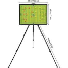 SHZICMY Soccer Ing Board With Stand Portable Tactical Display Board Magnetic Soccer  Clipboard With Triangle Bracket And Portable Backpack 23.6 X 17.7in - Green and Black - View 3