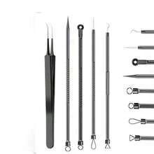 Kit de herramientas para eliminar acné y puntos negros - Eliminador de acné y puntos negros, reduce las marcas de acné, aclara las imperfecciones, cuidado de la piel, belleza para mujeres, herramienta de limpieza de poros, herramienta de limpieza profunda, herramienta de cuidado facial, gancho de limpieza de poros - multicolor - Ver 8
