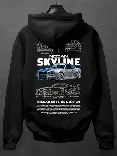Moletom Exclusivo Skyline GTR Brian Velozes e Furiosos, Estilo Automobilístico e Urbano