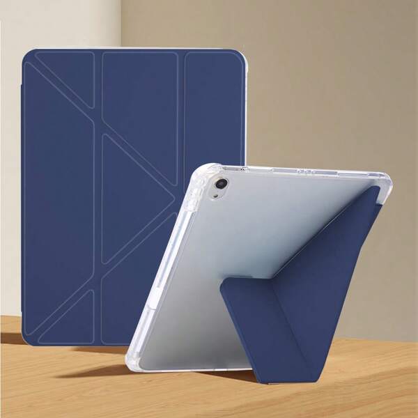 Capa protetora para tablet com suporte multidobra para caneta, adequada para iPad Mini6/Mini7/10th/10.9/Air11(M2)/Air13(M2)/Pro11(M4)/Pro13(M4)2024 12,9 polegadas Air 13(M3 2025)/Air 11 polegadas (M3) 2025/para iPad (A16) 11 polegadas 11ª geração 2025/Galaxy Tab S9 2023/S9 FE 2023/Tab S9+ 2023/Tab S9 FE+/Tab S10 Plus 12.4
