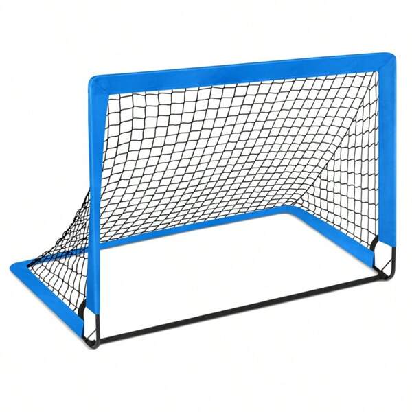 Fußball-Trainingstor - 1,2 m x 0,9 m Fußball-Tore für den Garten - tragbare Fußball-Trainingsausrüstung - faltbares Rückprall-Fußballtor-Trainings-Netz - Pop-up Fußballnetz für Fußballtraining, geeignet für Innen- und Außenbereich, Familie, Jugendliche, Erwachsene, faltbare Tore - Mannschaftsspiele - Sportartikel Fußball-Torset, einfach zu tragen und aufzubauen